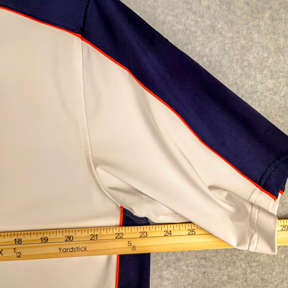 FootJoy Athletic Fit Golf Polo Shirt Performance Quick‎ Dry White Blue L - Picture 7 of 8